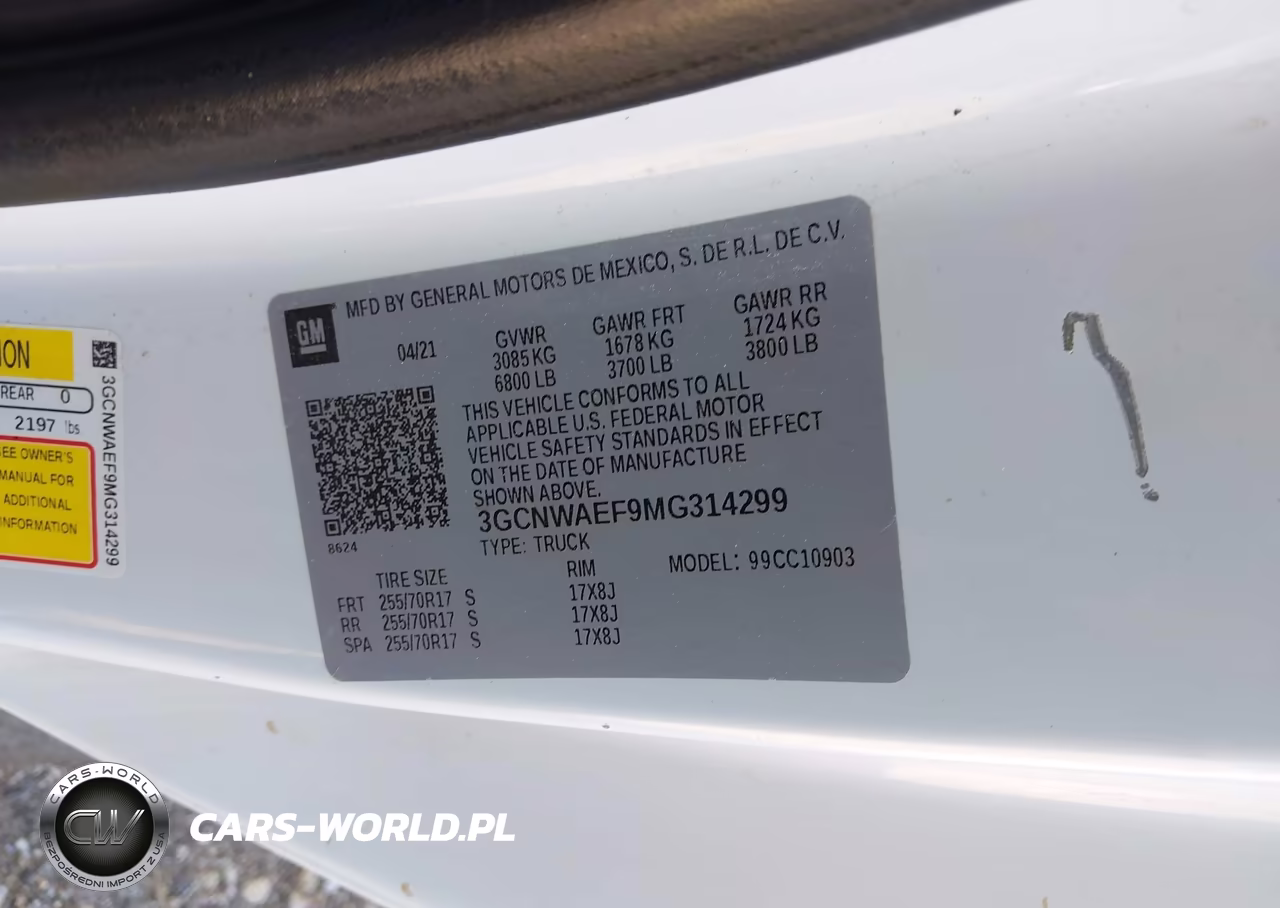 2021 Chevrolet Silverado C1500 VIN:3GCNWAEF9MG314299 - 9