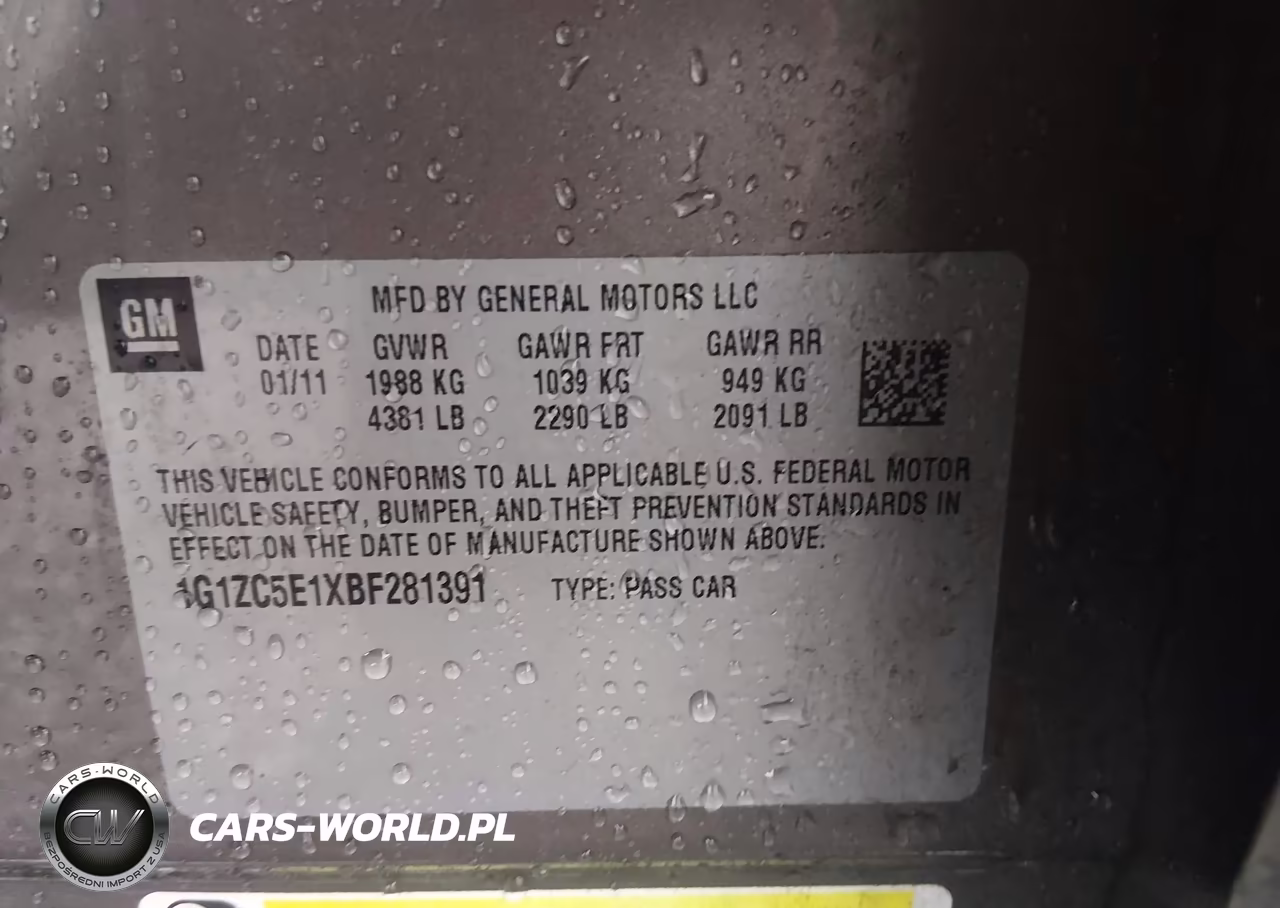 2011 Chevrolet Malibu 1Lt VIN:1G1ZC5E1XBF281391 - 9