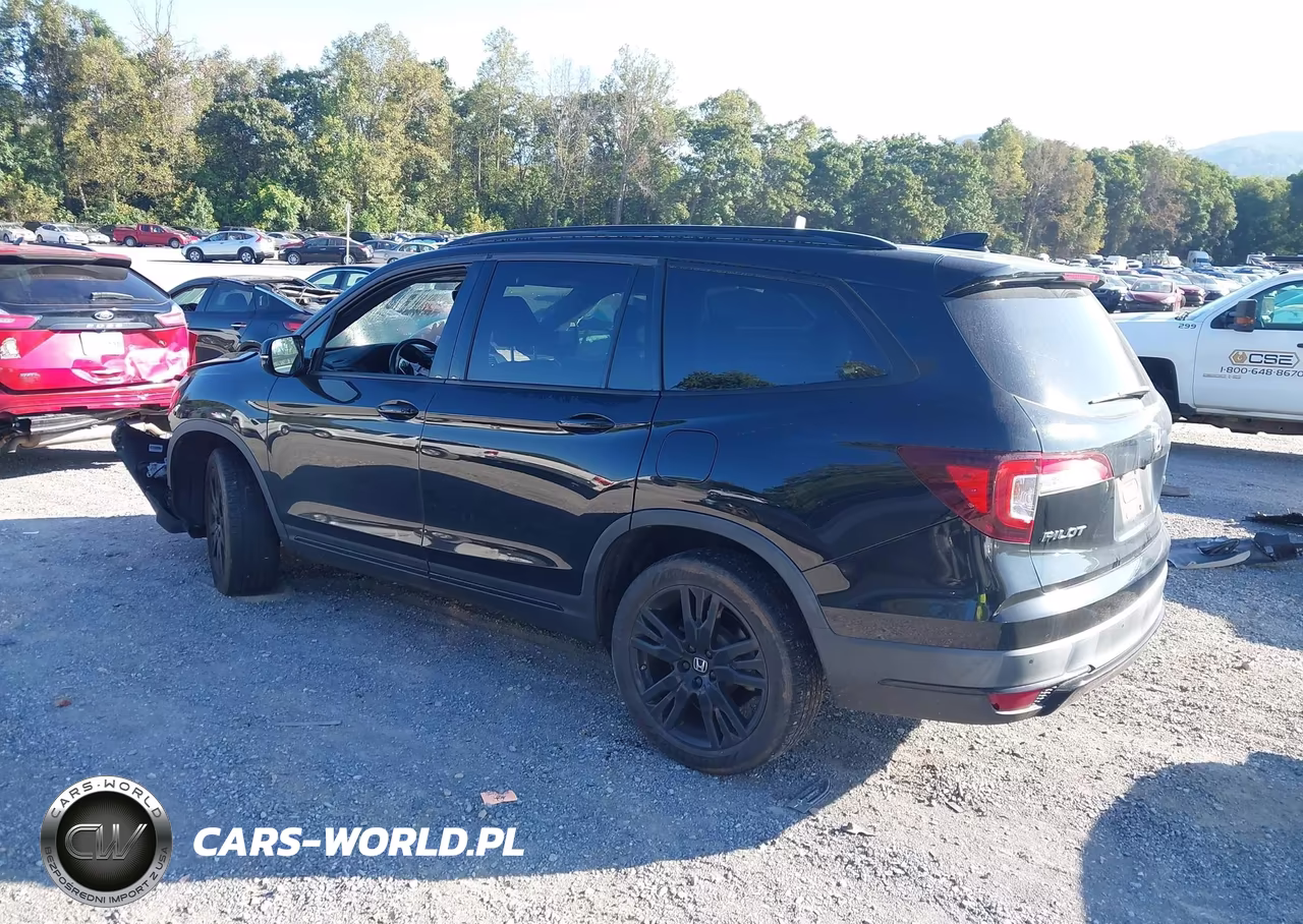 2021 Honda Pilot Awd Black Edition VIN:5FNYF6H73MB051974 - 3