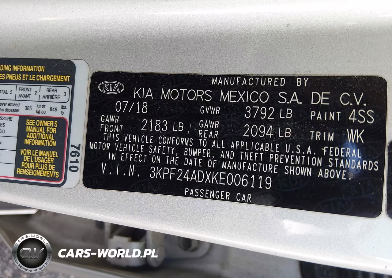 2019 Kia Forte Lxs VIN:3KPF24ADXKE006119 - 9