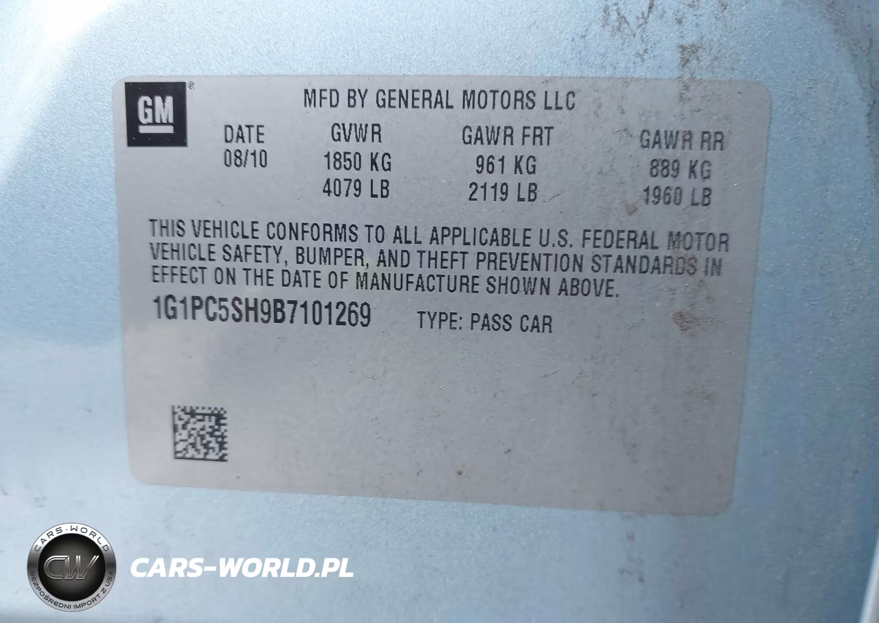 2011 Chevrolet Cruze Ls VIN:1G1PC5SH9B7101269 - 9