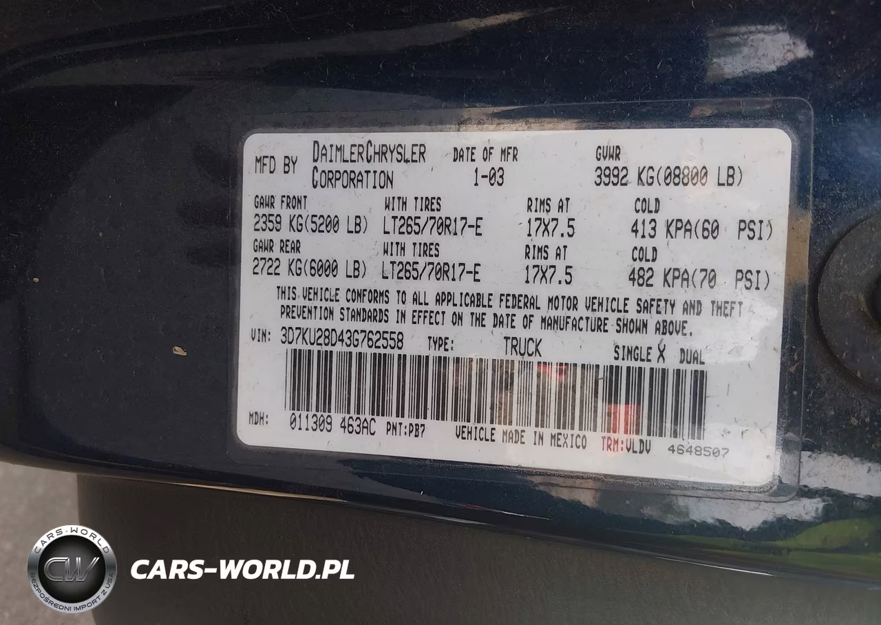 2003 Dodge Ram 2500 Slt-Laramie-St VIN:3D7KU28D43G762558 - 9