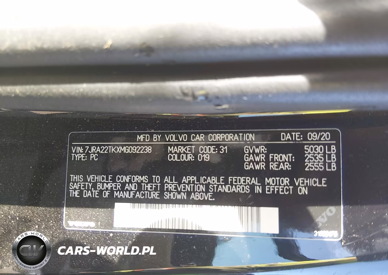 2021 Volvo S60 T6 Momentum VIN:7JRA22TKXMG092238 - 9