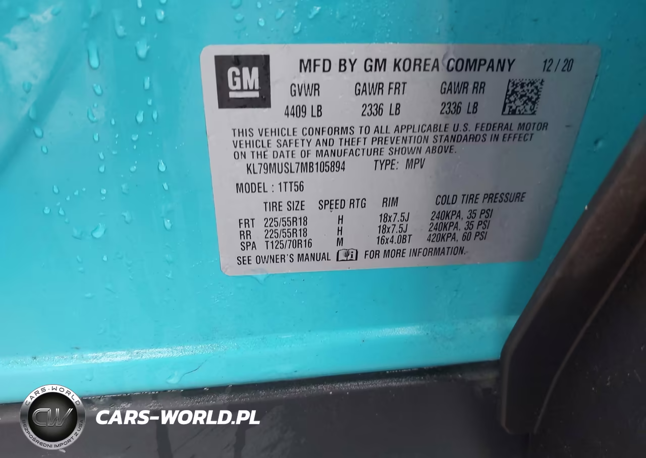 2021 Chevrolet Trailblazer Awd Rs VIN:KL79MUSL7MB105894 - 9