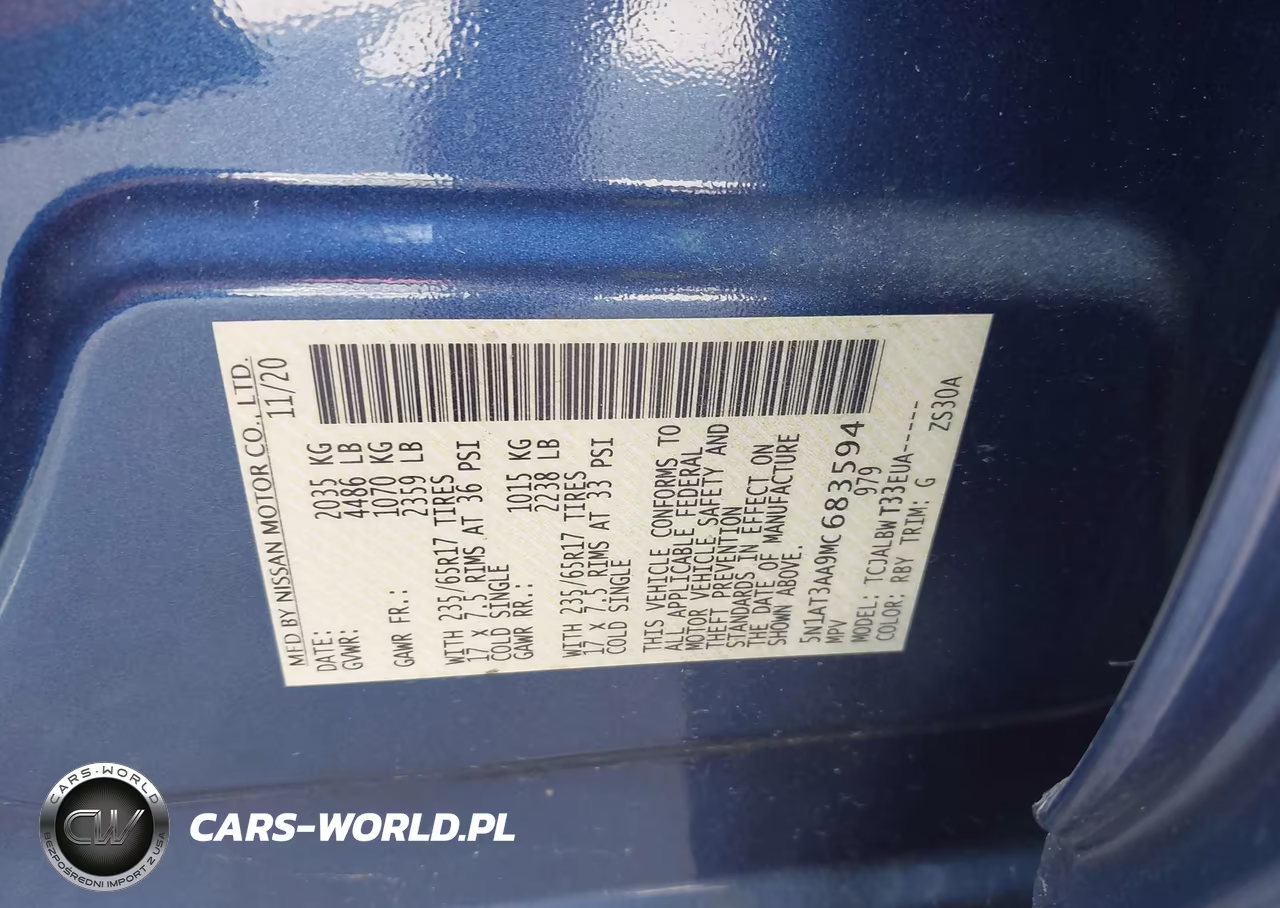 2021 NISSAN ROGUE S FWD VIN:5N1AT3AA9MC683594 - 9