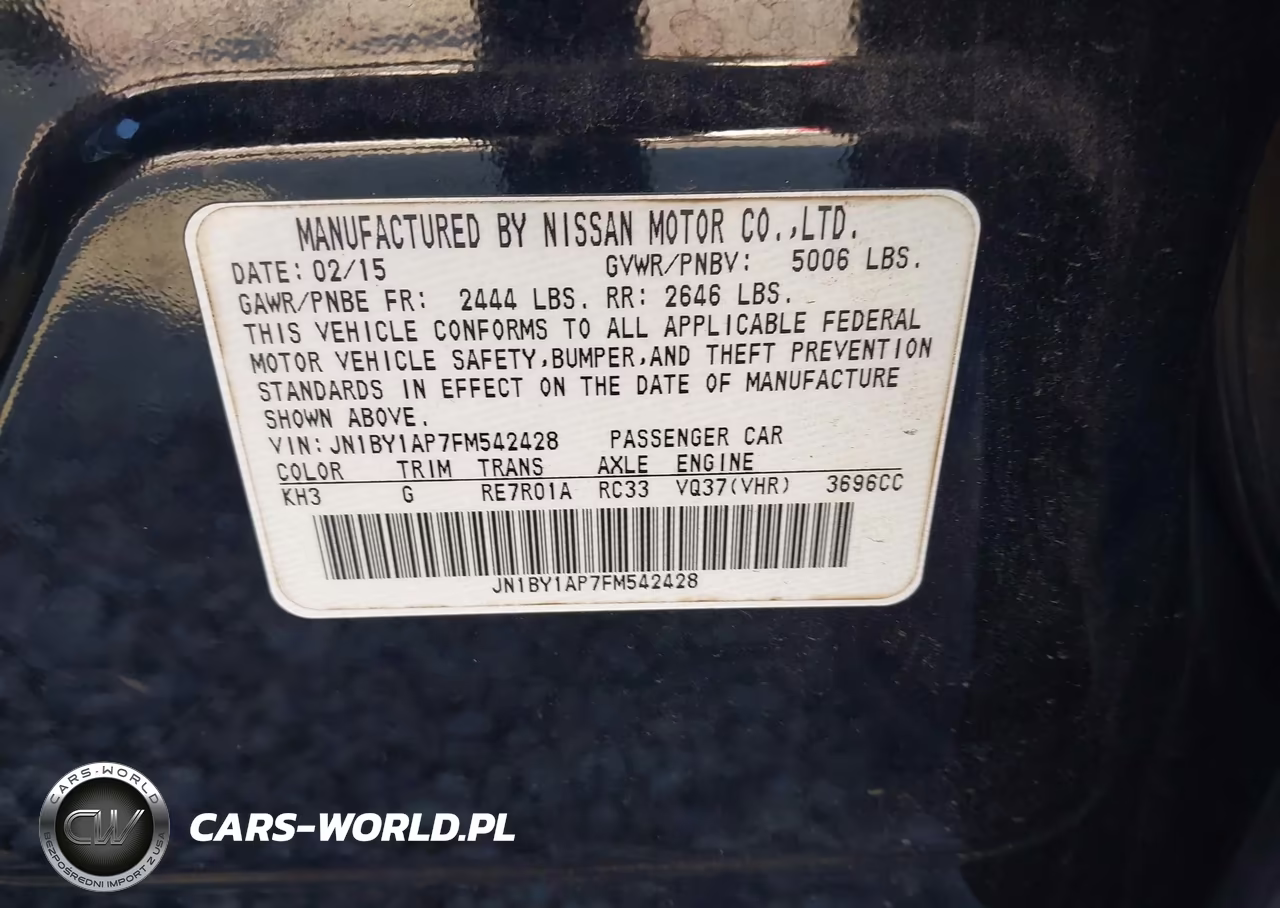 2015 Infiniti Q70 3.7 VIN:JN1BY1AP7FM542428 - 9