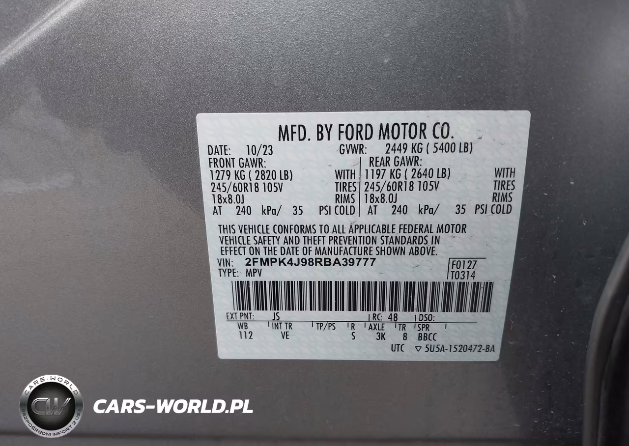 2024 Ford Edge Sel VIN:2FMPK4J98RBA39777 - 9