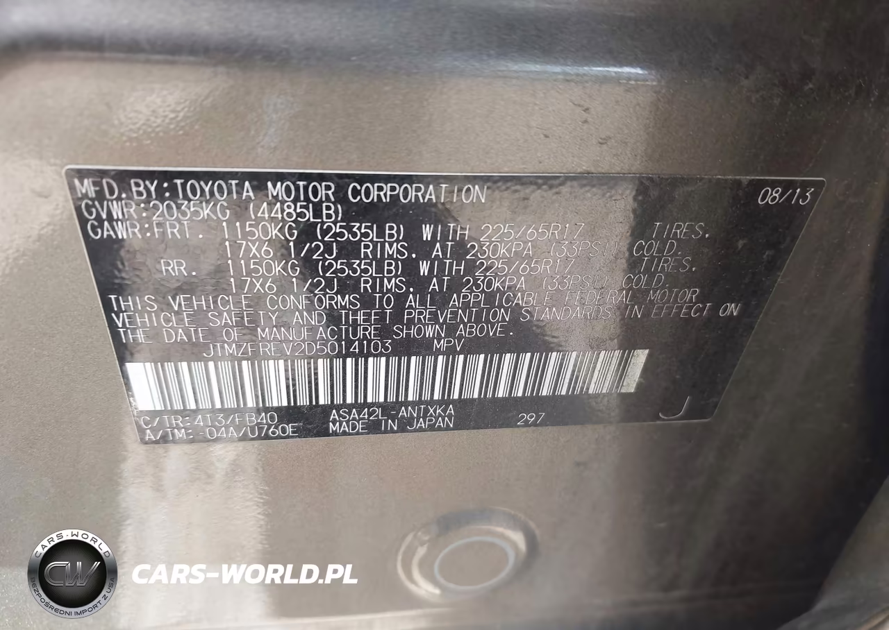 2013 Toyota Rav4 Le VIN:JTMZFREV2D5014103 - 9