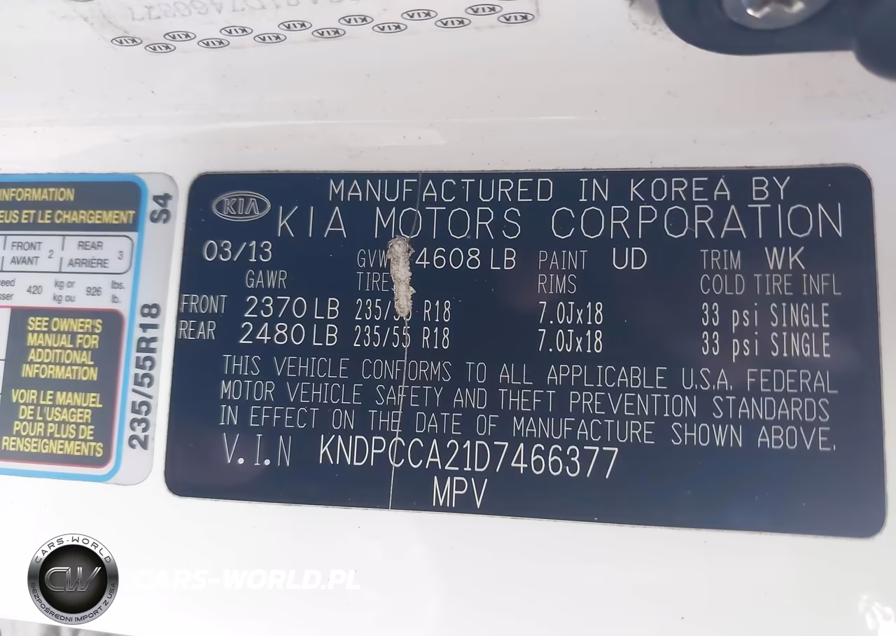 2013 Kia Sportage Ex VIN:KNDPCCA21D7466377 - 9