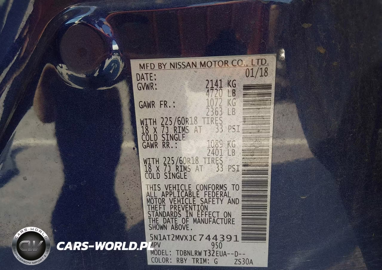 2018 Nissan Rogue Sl VIN:5N1AT2MVXJC744391 - 9