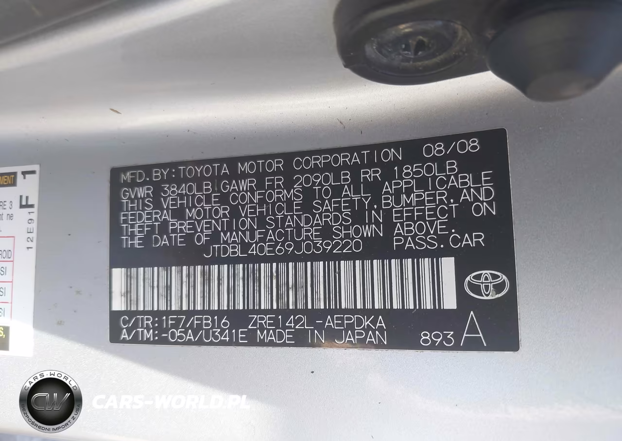 2009 Toyota Corolla Le VIN:JTDBL40E69J039220 - 9
