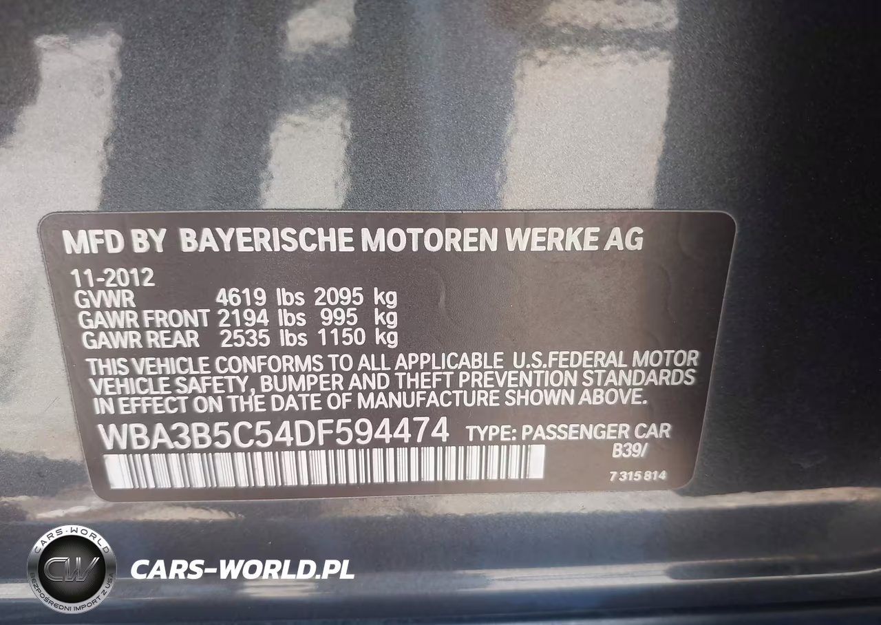 2013 BMW 328I xDrive VIN:WBA3B5C54DF594474 - 9