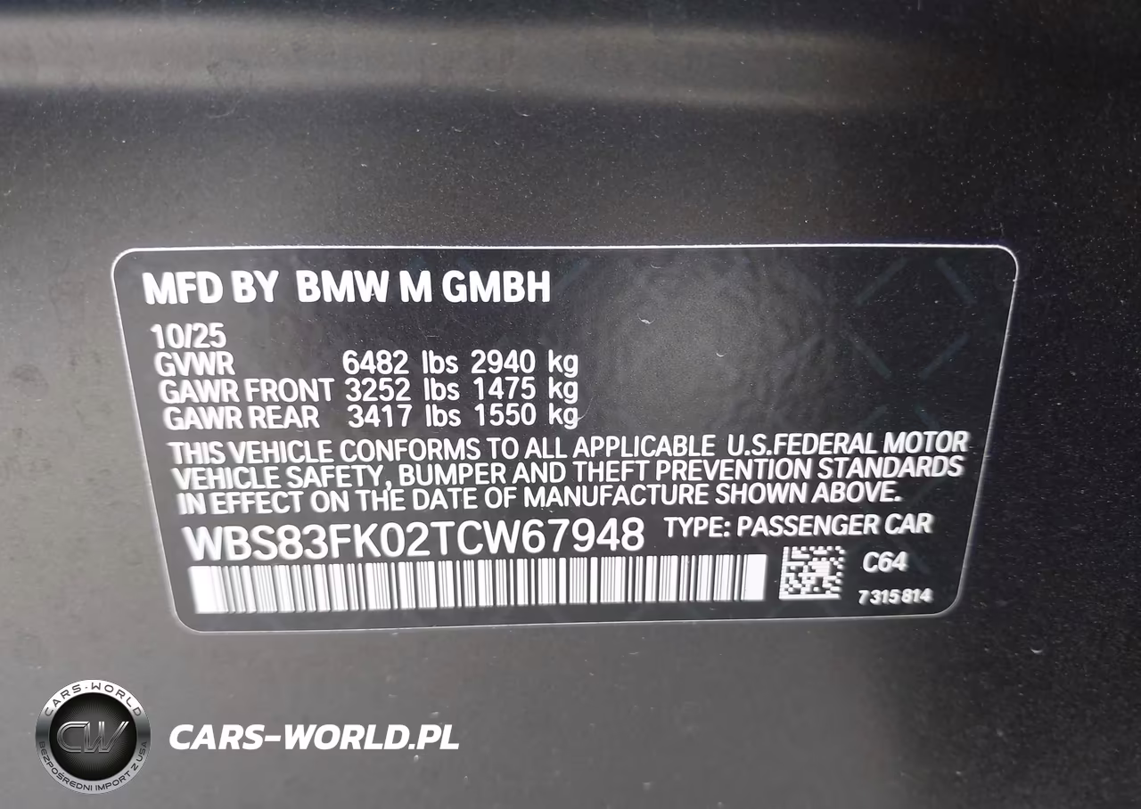 2026 BMW M5 VIN:WBS83FK02TCW67948 - 7