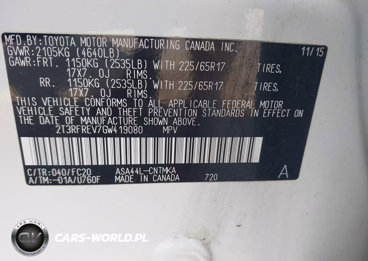 2016 Toyota Rav4 Xle VIN:2T3RFREV7GW419080 - 9
