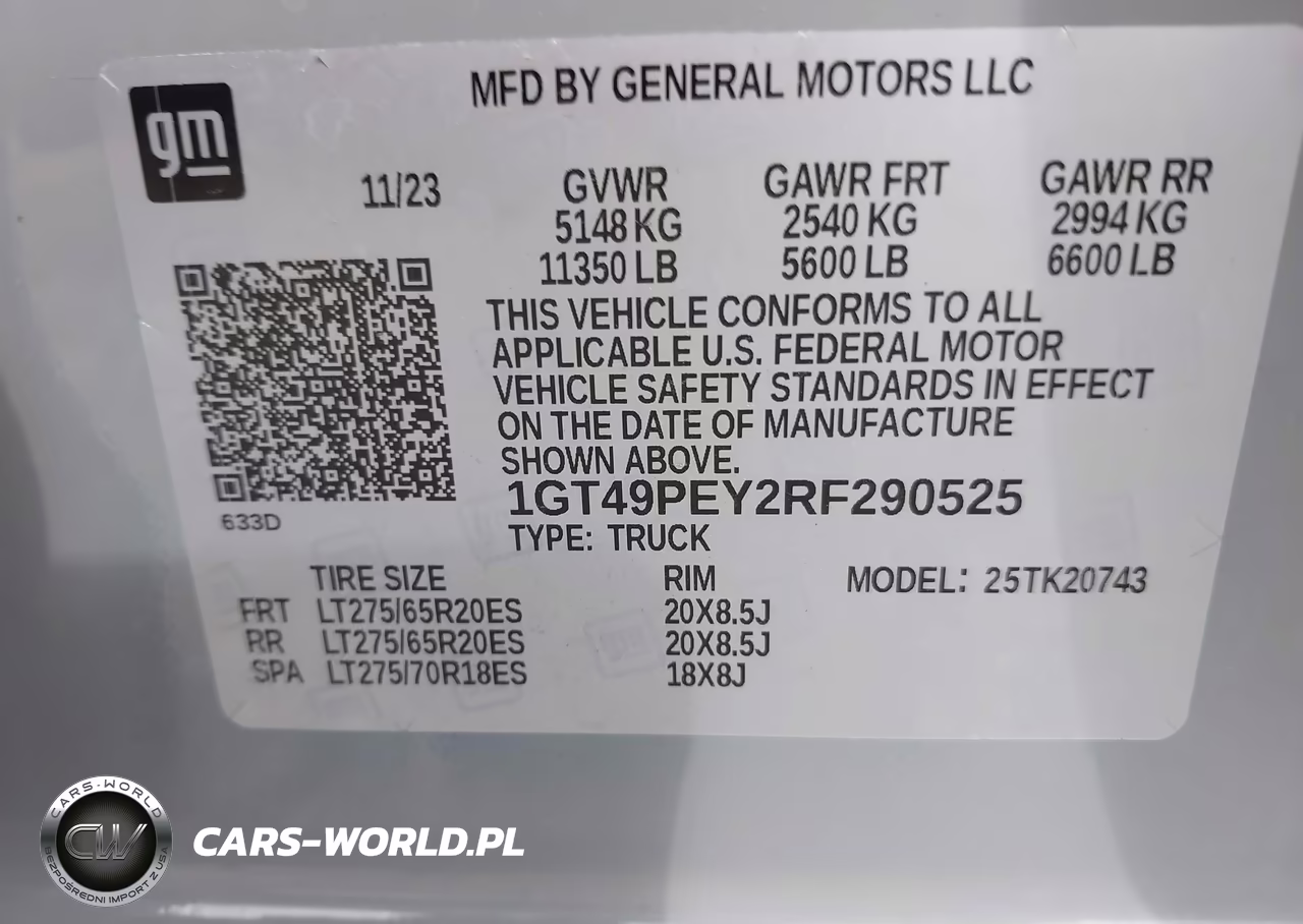2024 GMC Sierra 2500Hd 4Wd Standard Bed At4 VIN:1GT49PEY2RF290525 - 8