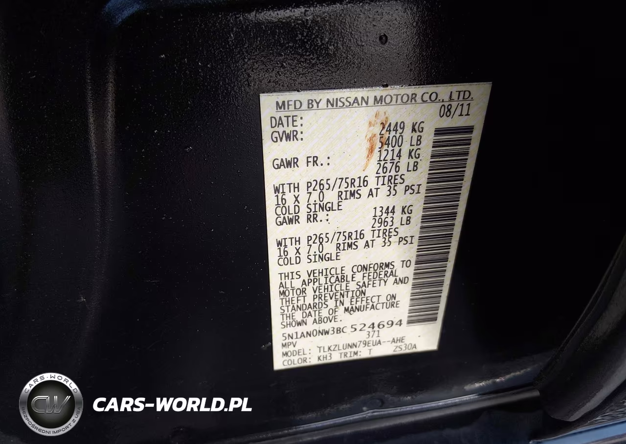 2011 Nissan Xterra Pro-4X VIN:5N1AN0NW3BC524694 - 9
