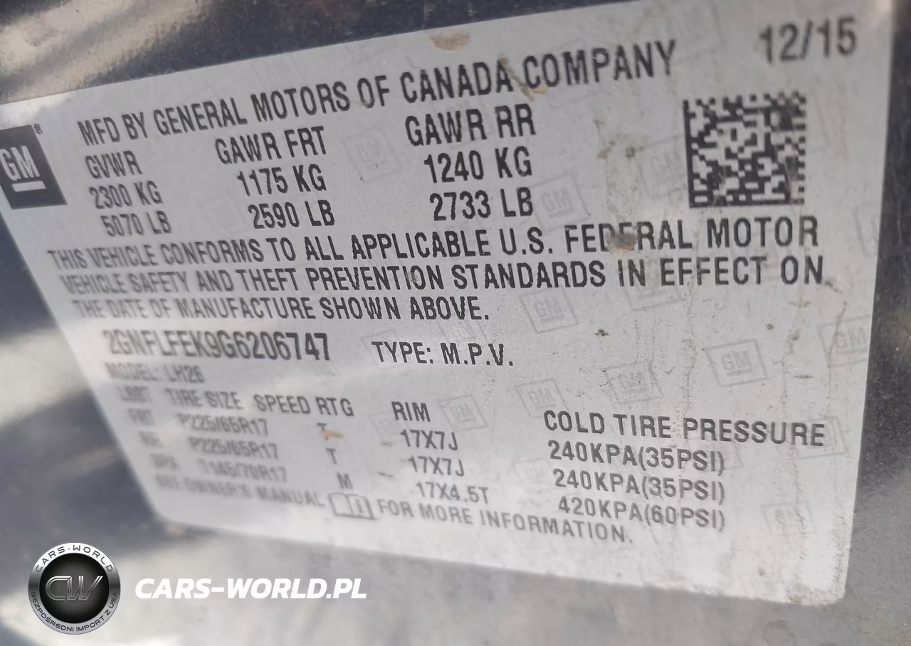 2016 Chevrolet Equinox Lt VIN:2GNFLFEK9G6206747 - 9