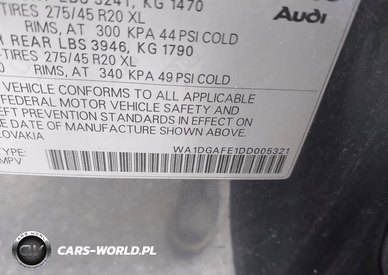2013 Audi Q7 3.0T S Line Prestige VIN:WA1DGAFE1DD005321 - 9