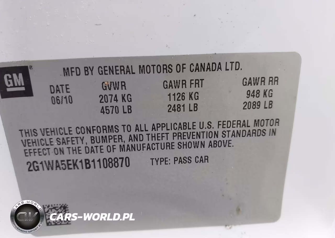 2011 Chevrolet Impala Ls VIN:2G1WA5EK1B1108870 - 9