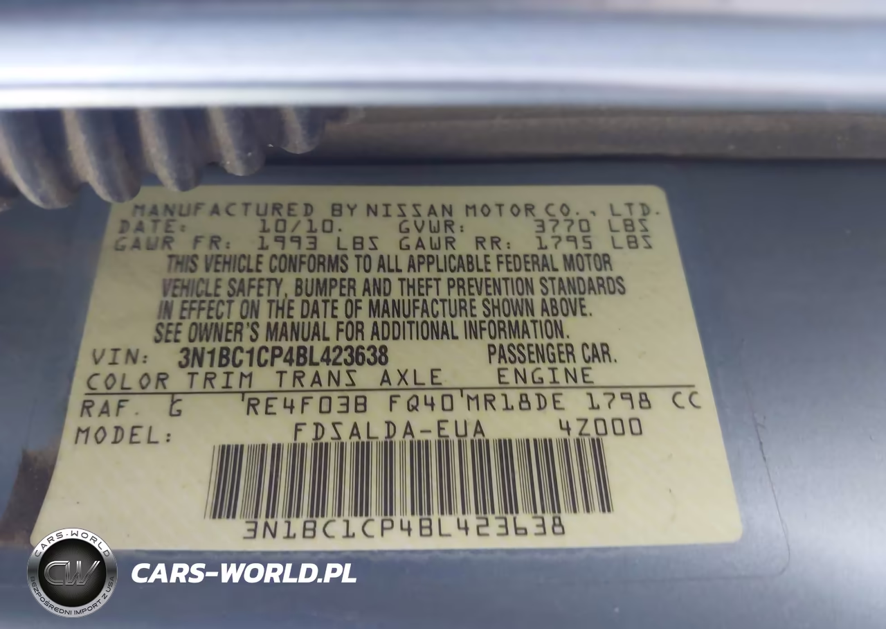 2011 Nissan Versa 1.8S VIN:3N1BC1CP4BL423638 - 9