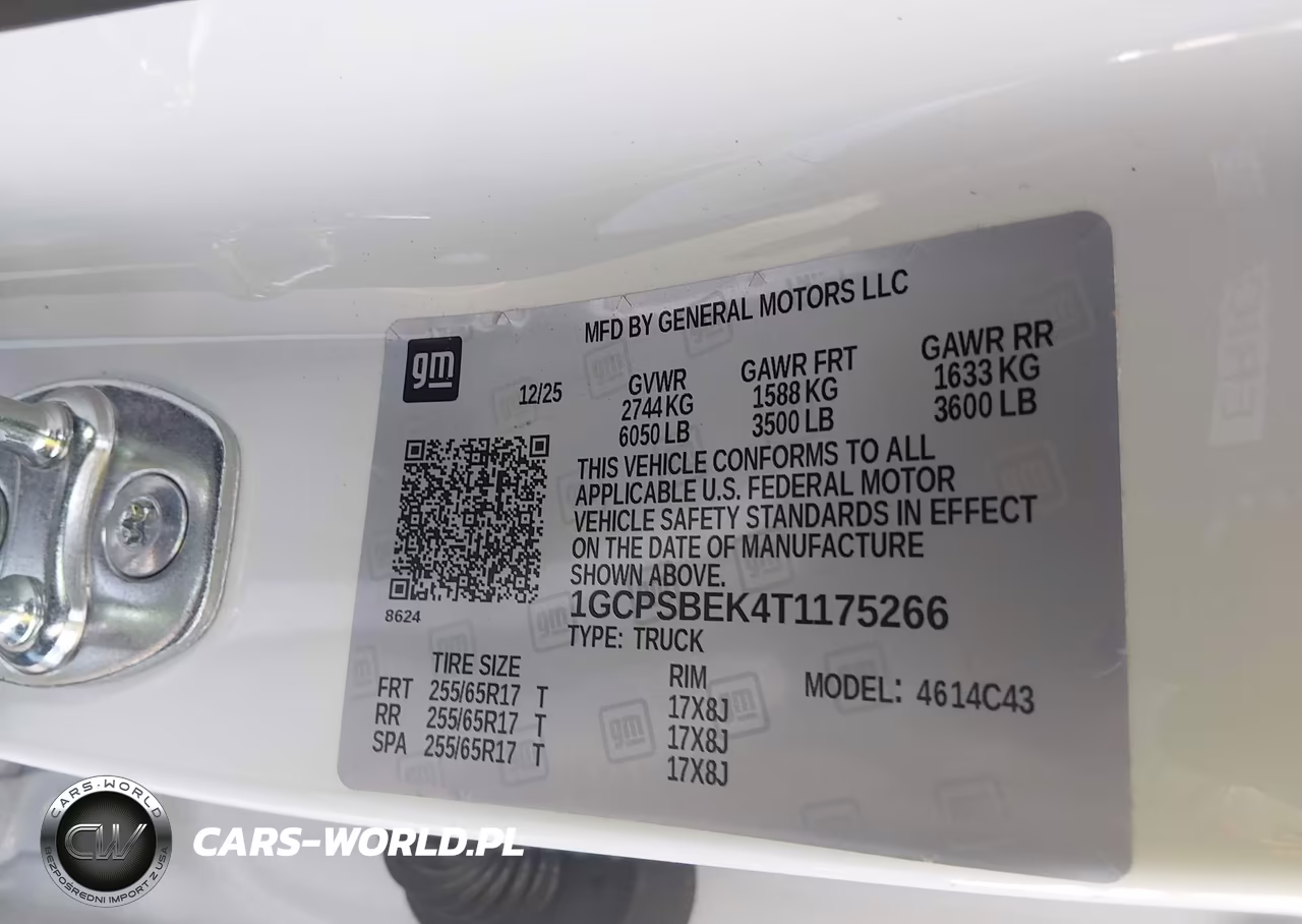2026 Chevrolet Colorado Wt, Rwd VIN:1GCPSBEK4T1175266 - 9