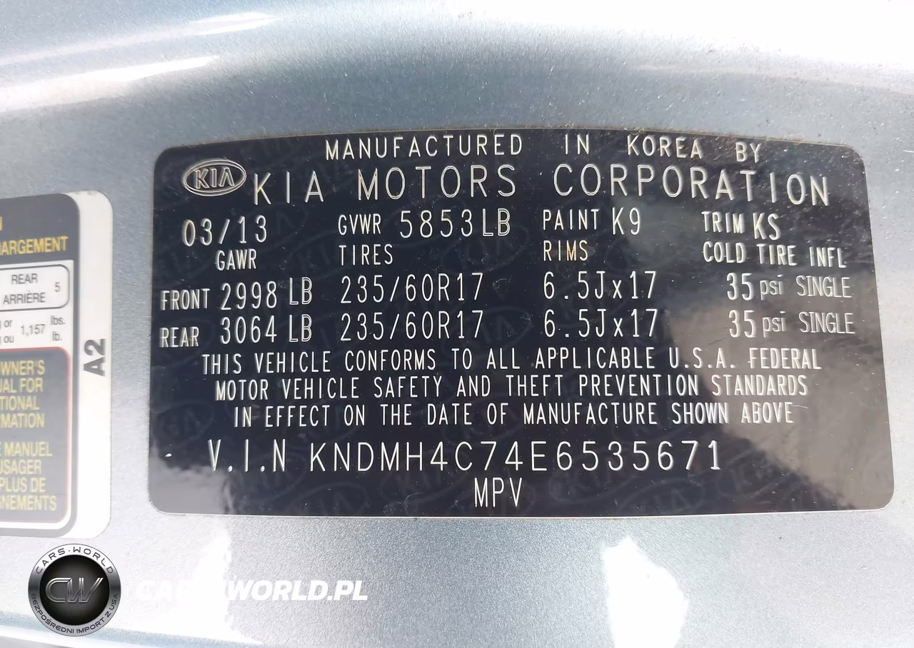 2014 Kia Sedona Ex VIN:KNDMH4C74E6535671 - 9