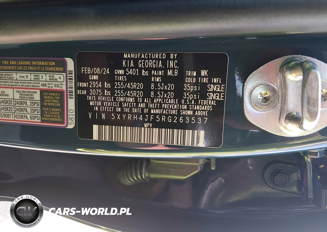 2024 Kia Sorento Ex VIN:5XYRH4JF5RG263537 - 9