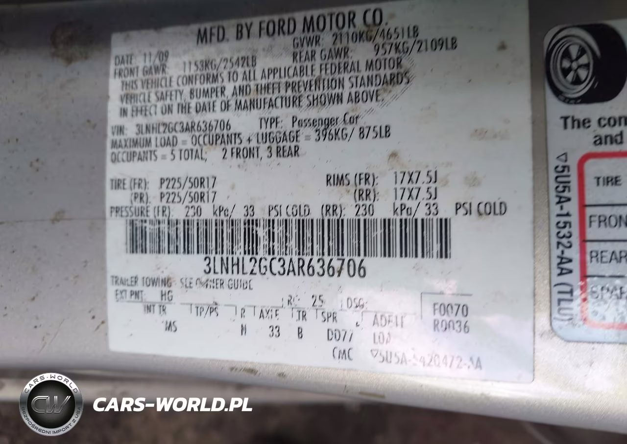 2010 Lincoln Mkz VIN:3LNHL2GC3AR636706 - 9
