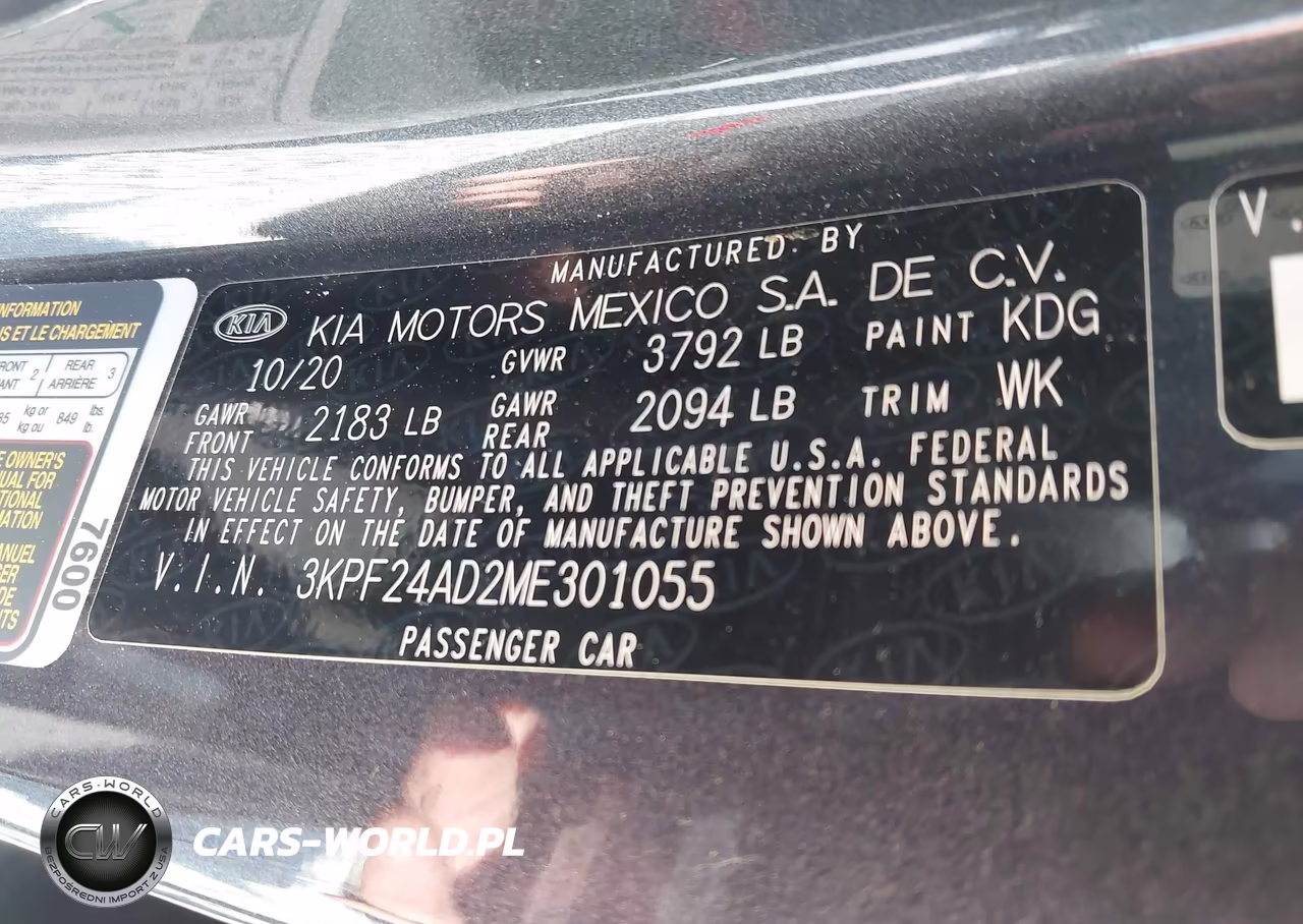 2021 Kia Forte Fe VIN:3KPF24AD2ME301055 - 9