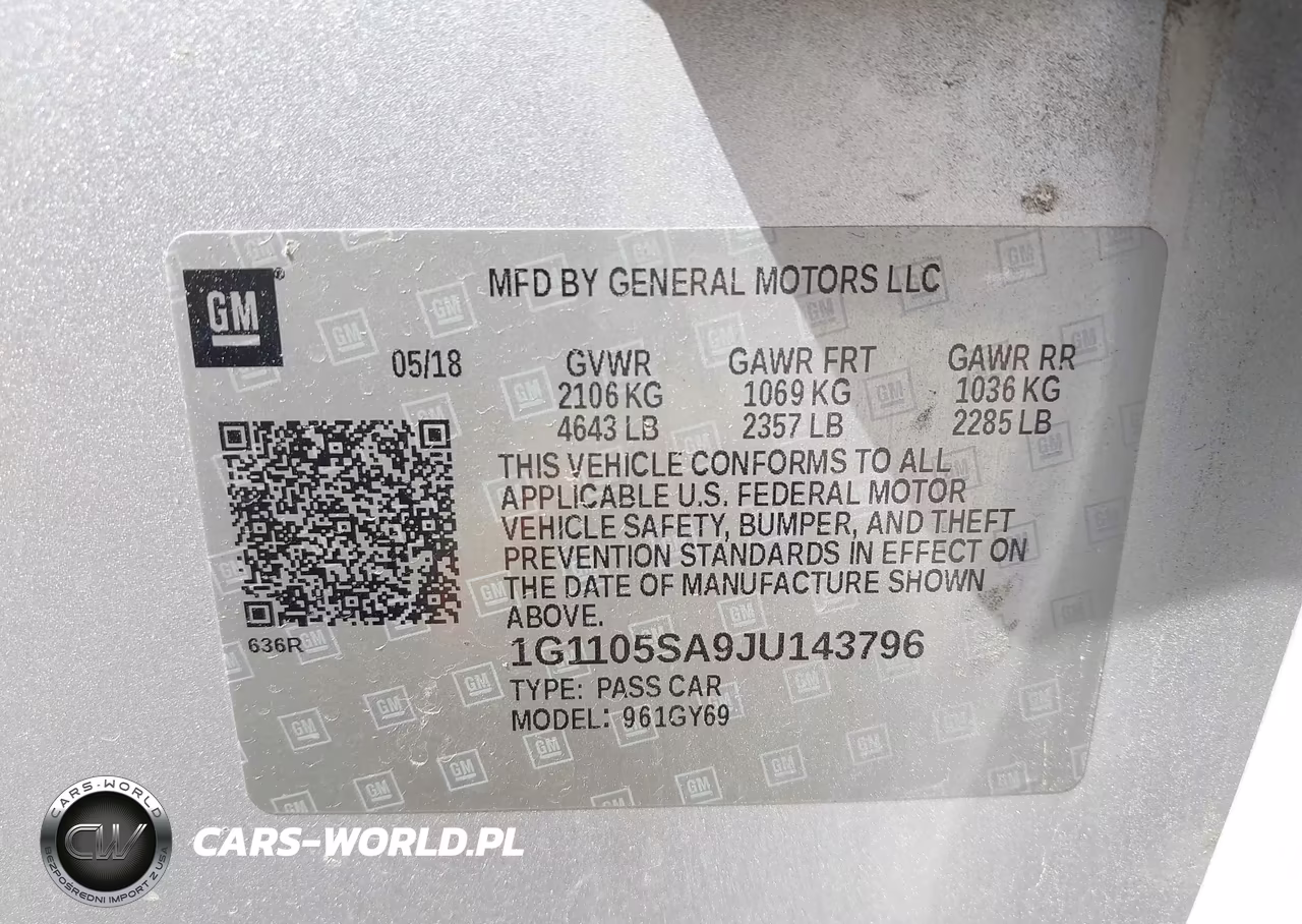 2018 Chevrolet Impala 1Lt VIN:1G1105SA9JU143796 - 9