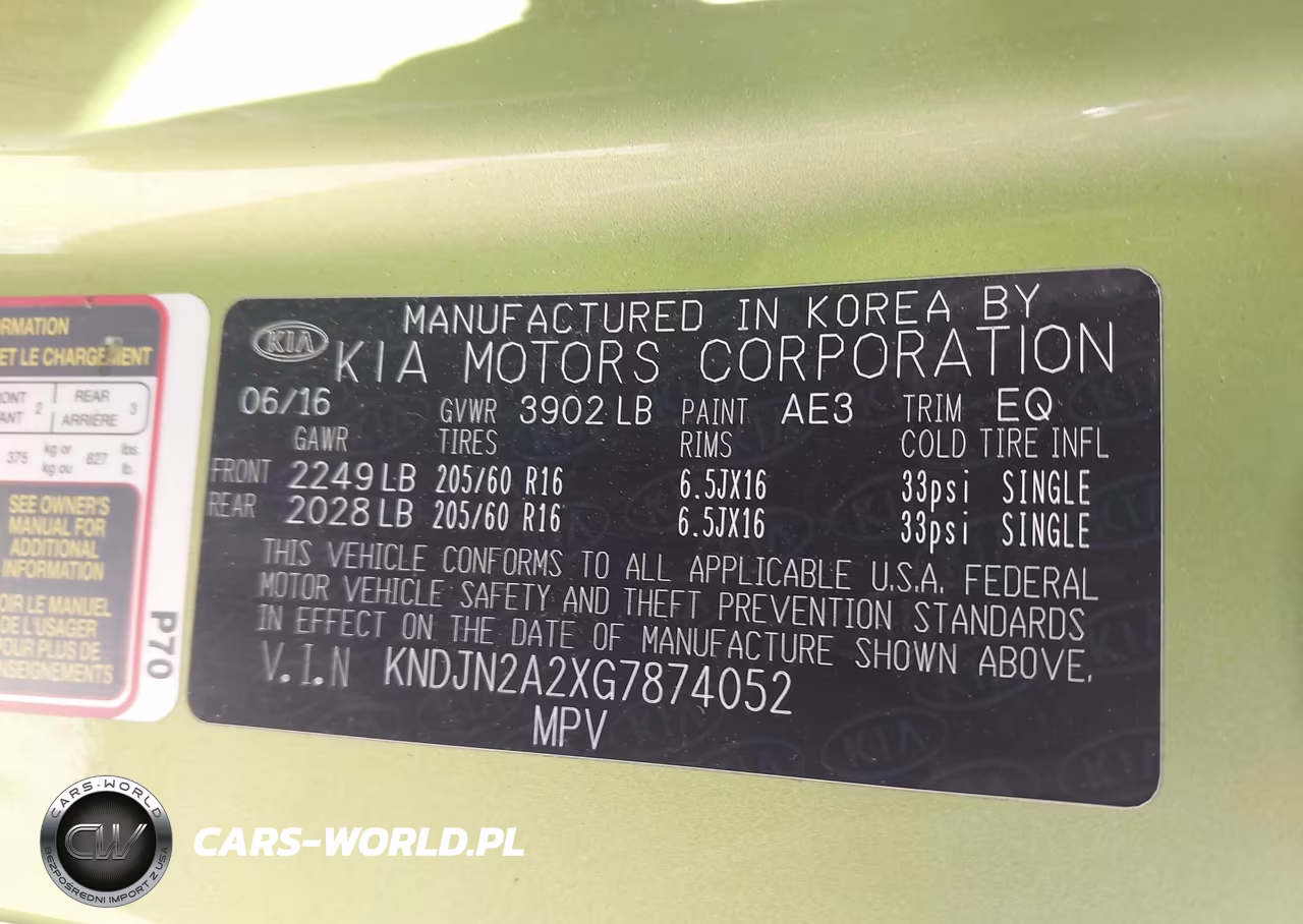 2016 Kia Soul VIN:KNDJN2A2XG7874052 - 9