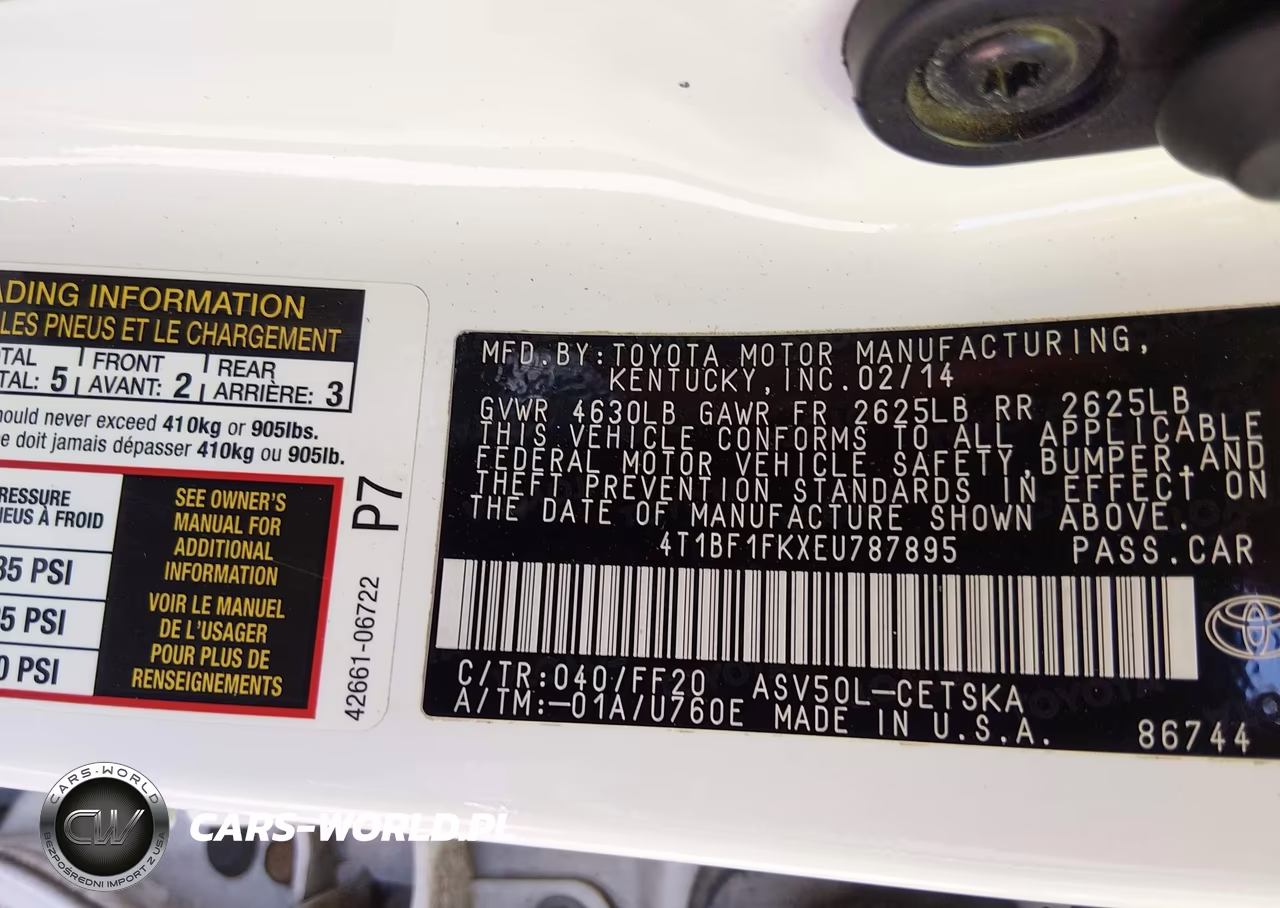 2014 Toyota Camry Se VIN:4T1BF1FKXEU787895 - 9