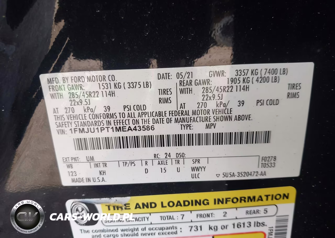 2021 Ford Expedition King Ranch VIN:1FMJU1PT1MEA43586 - 9