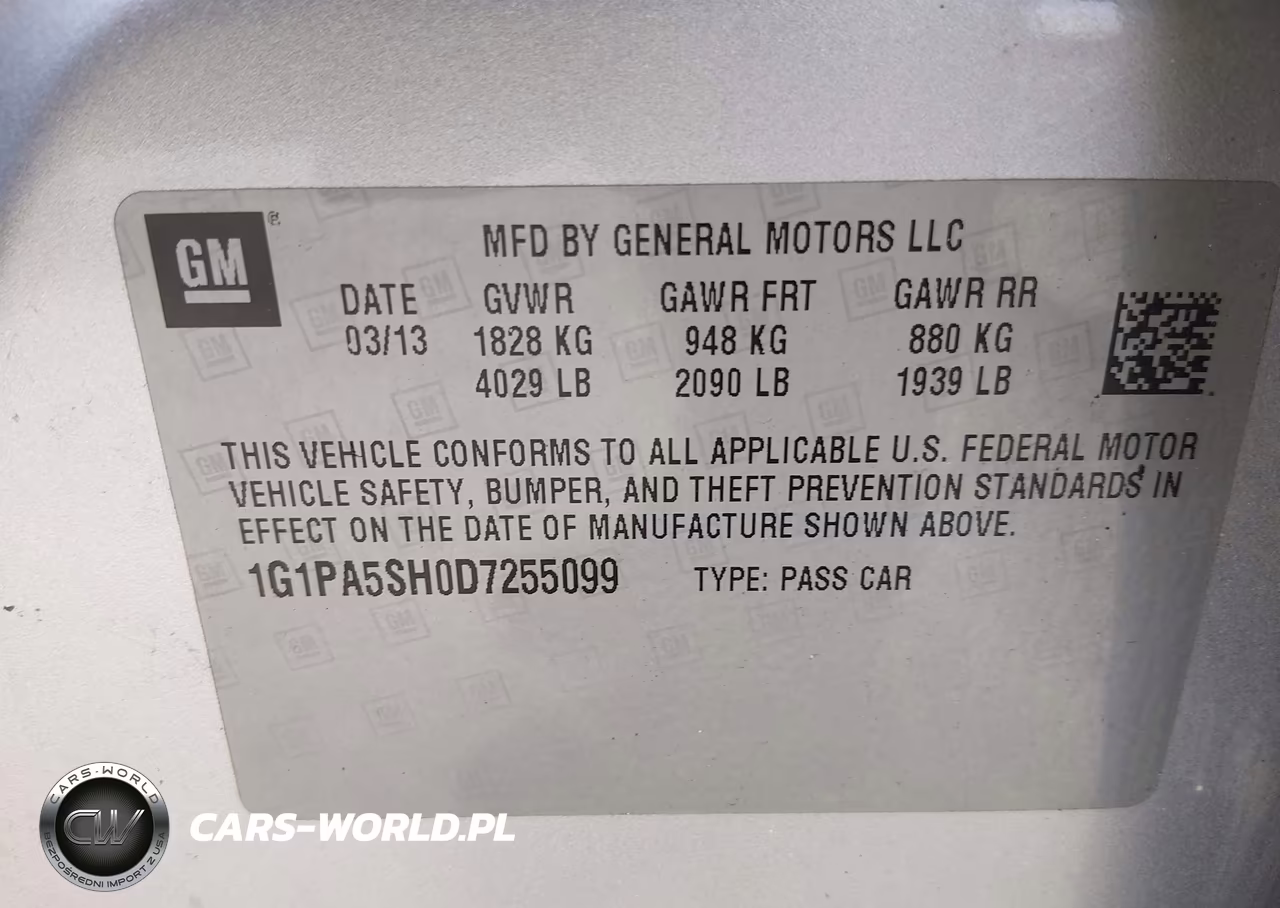 2013 Chevrolet Cruze Ls Auto VIN:1G1PA5SH0D7255099 - 9
