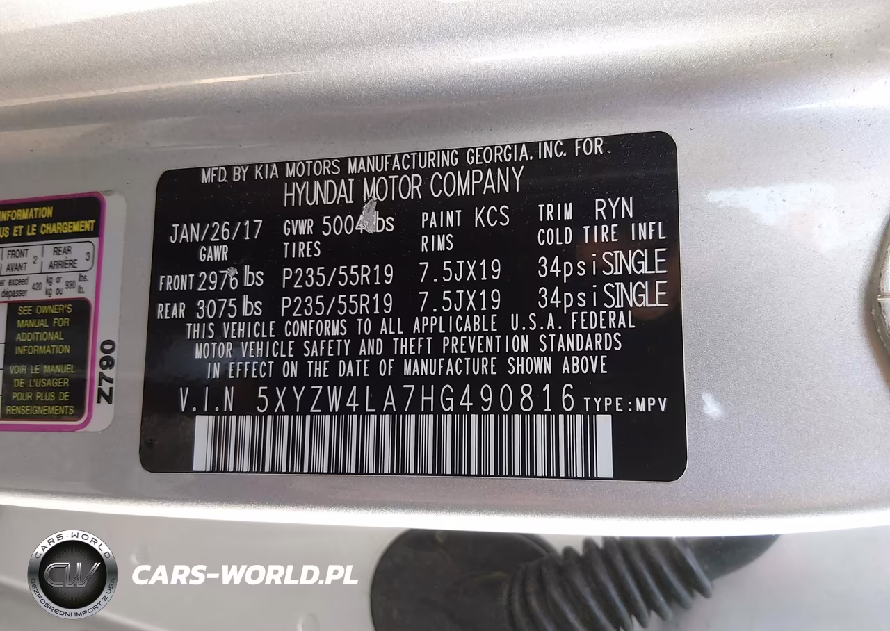 2017 Hyundai Santa Fe Sport 2.0T Ultimate VIN:5XYZW4LA7HG490816 - 9