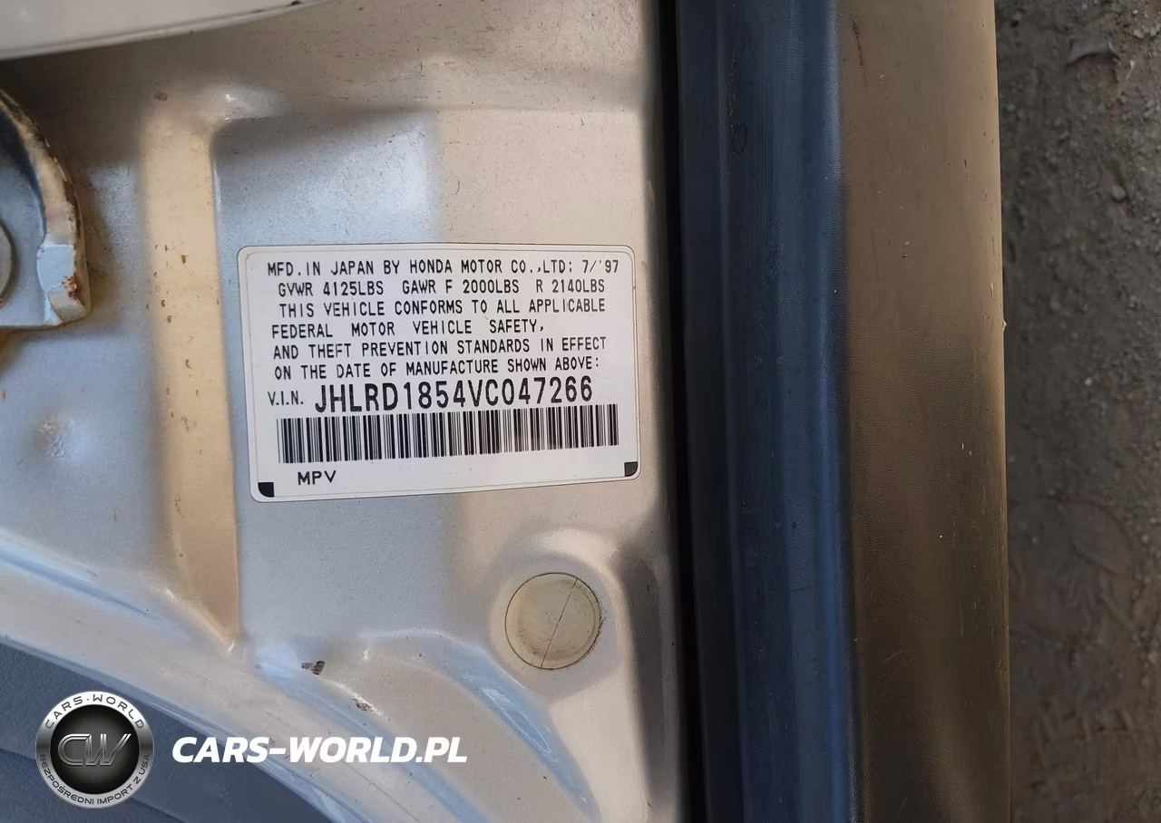 1997 Honda Cr-V VIN:JHLRD1854VC047266 - 9