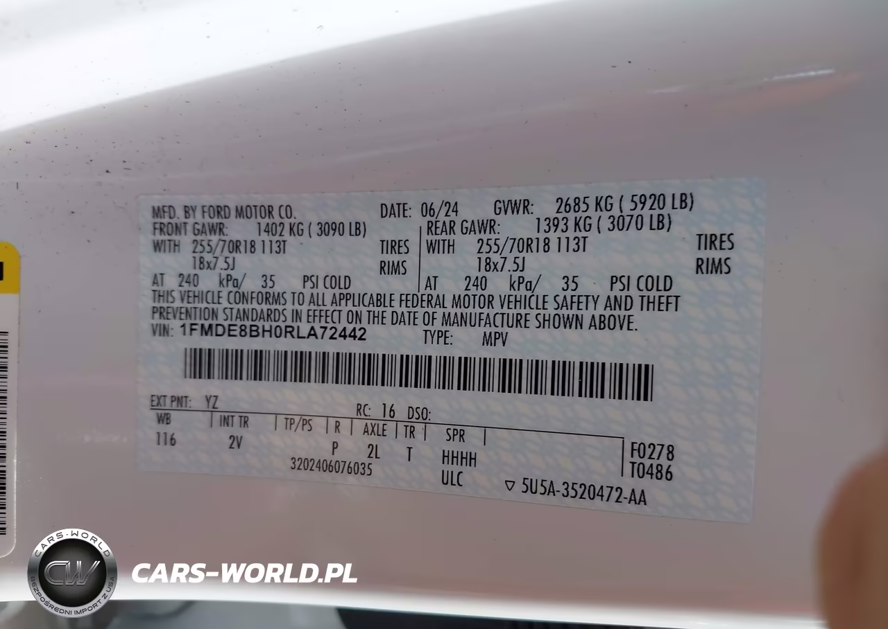 2024 Ford Bronco Outer Banks VIN:1FMDE8BH0RLA72442 - 9