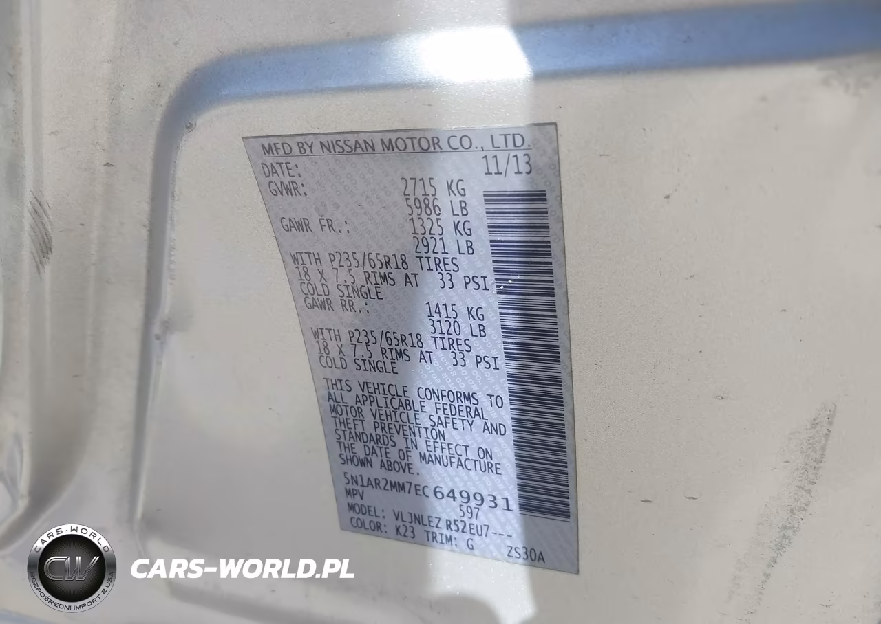 2014 Nissan Pathfinder S-Sv-Sl-Platinum VIN:5N1AR2MM7EC649931 - 9