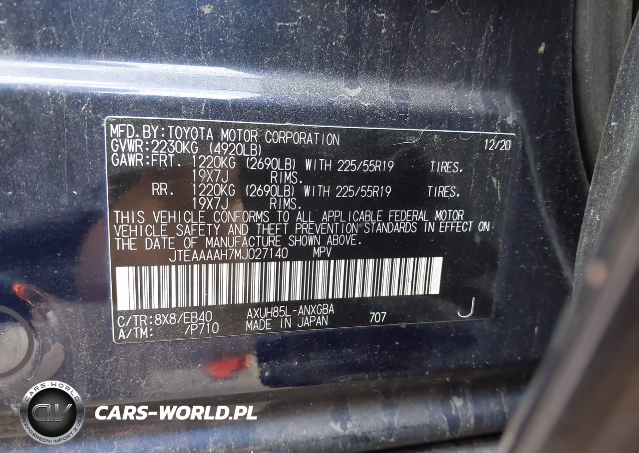 2021 Toyota Venza Xle VIN:JTEAAAAH7MJ027140 - 9