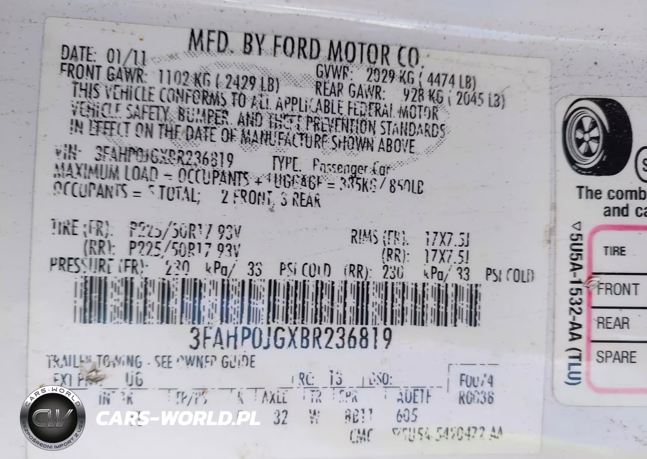 2011 Ford Fusion Sel VIN:3FAHP0JGXBR236819 - 9