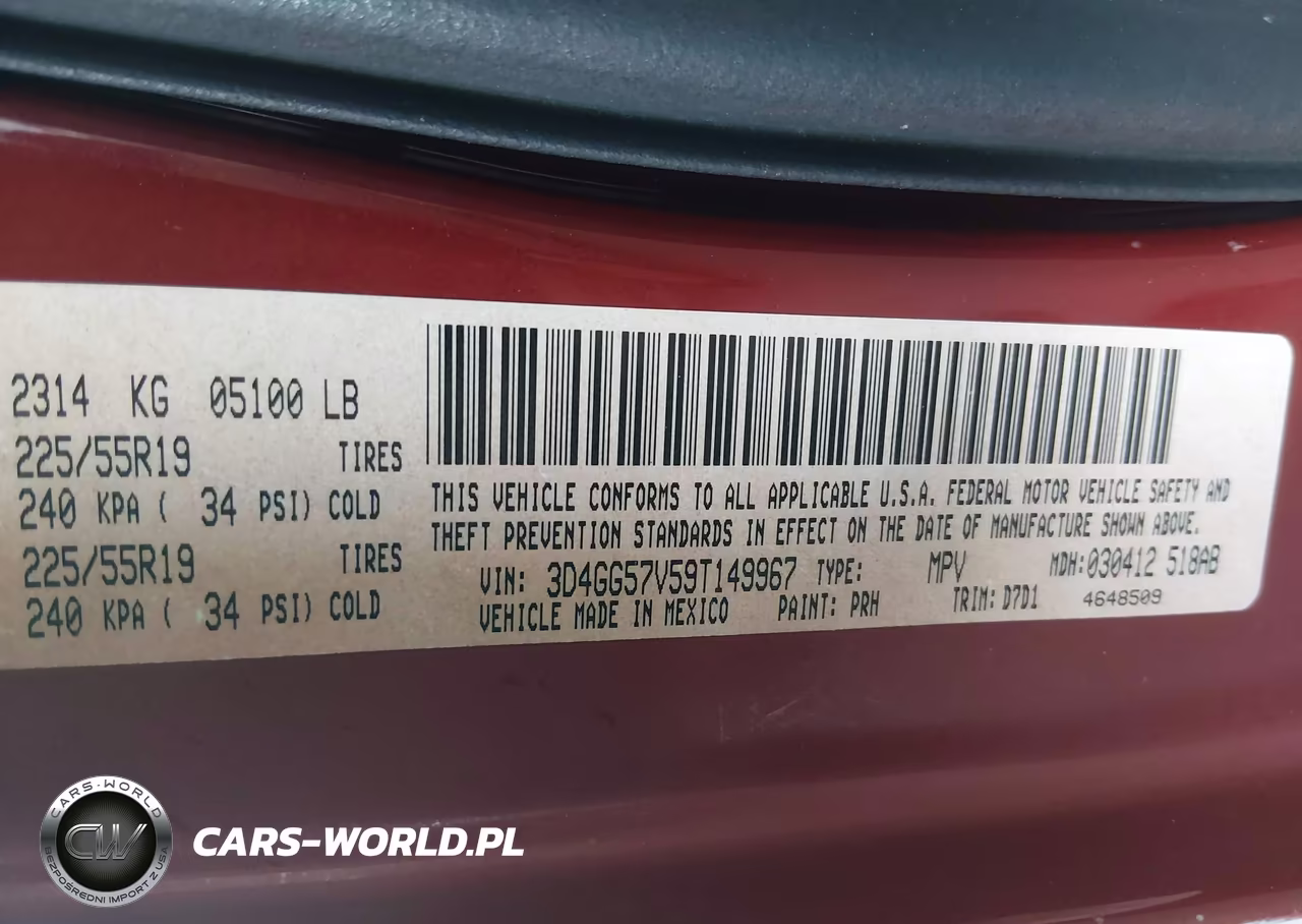2009 Dodge Journey Sxt VIN:3D4GG57V59T149967 - 9