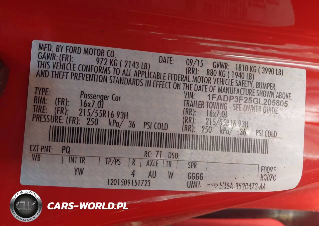 2016 Ford Focus Se VIN:1FADP3F25GL205805 - 9