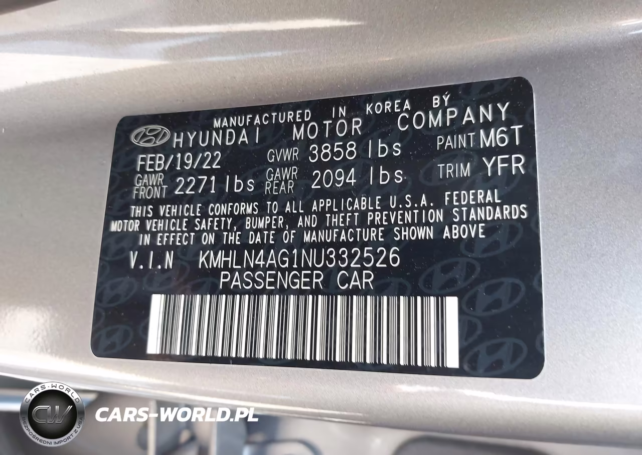 2022 Hyundai Elantra Sel VIN:KMHLN4AG1NU332526 - 9