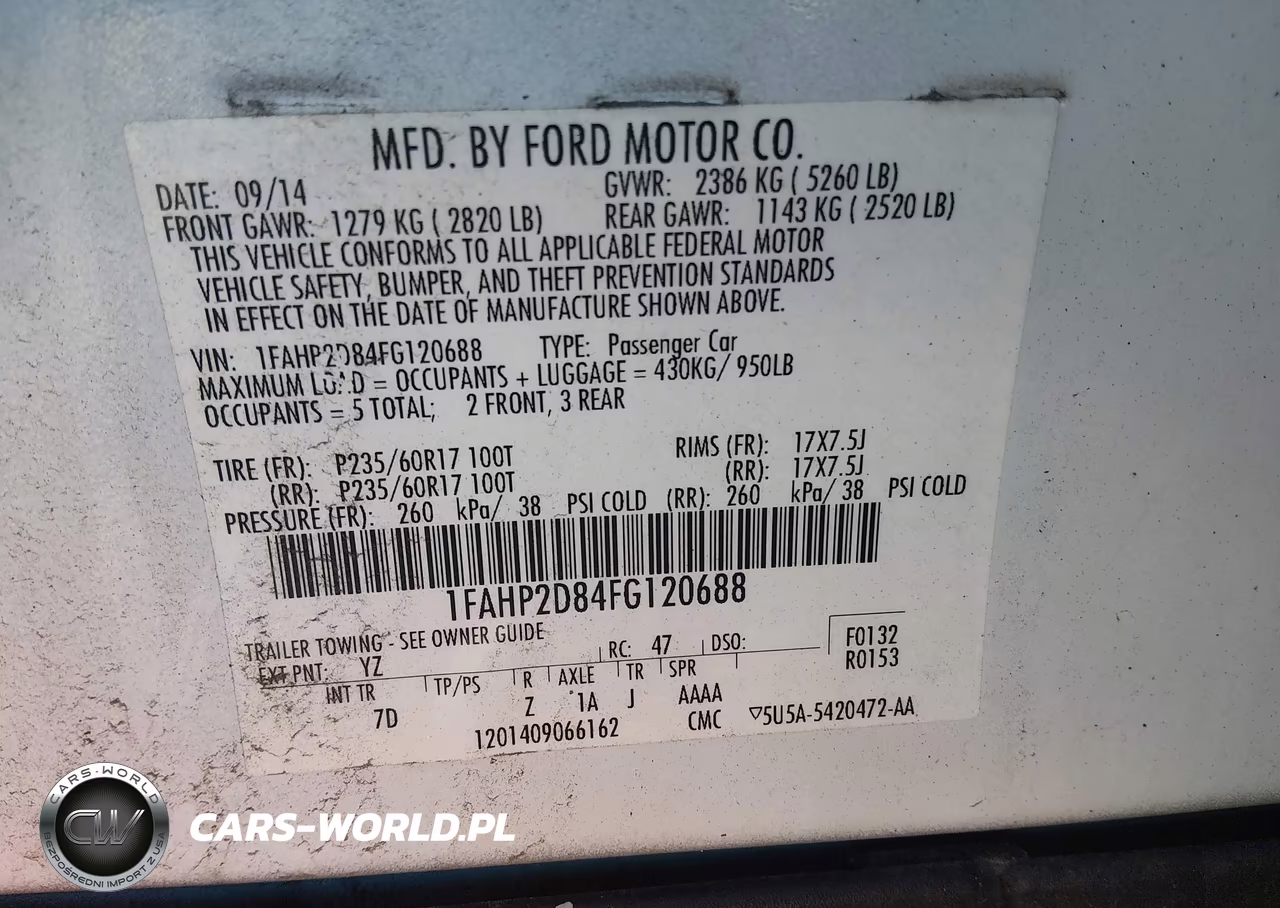 2015 Ford Taurus Se VIN:1FAHP2D84FG120688 - 9