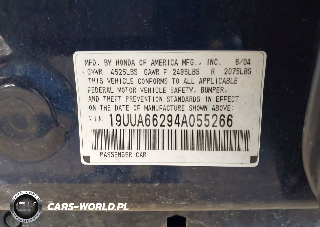 2004 Acura Tl VIN:19UUA66294A055266 - 9