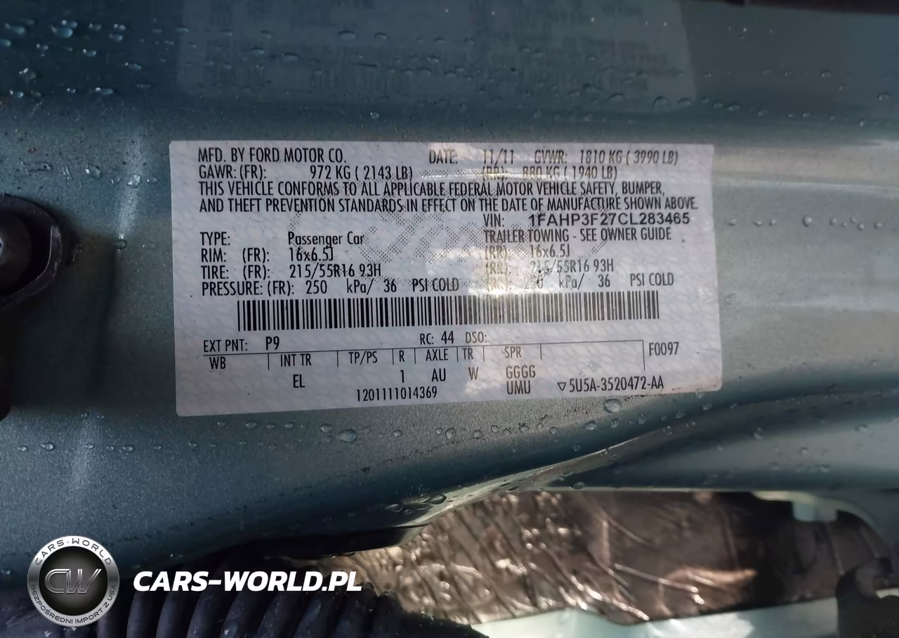 2012 Ford Focus Se VIN:1FAHP3F27CL283465 - 9