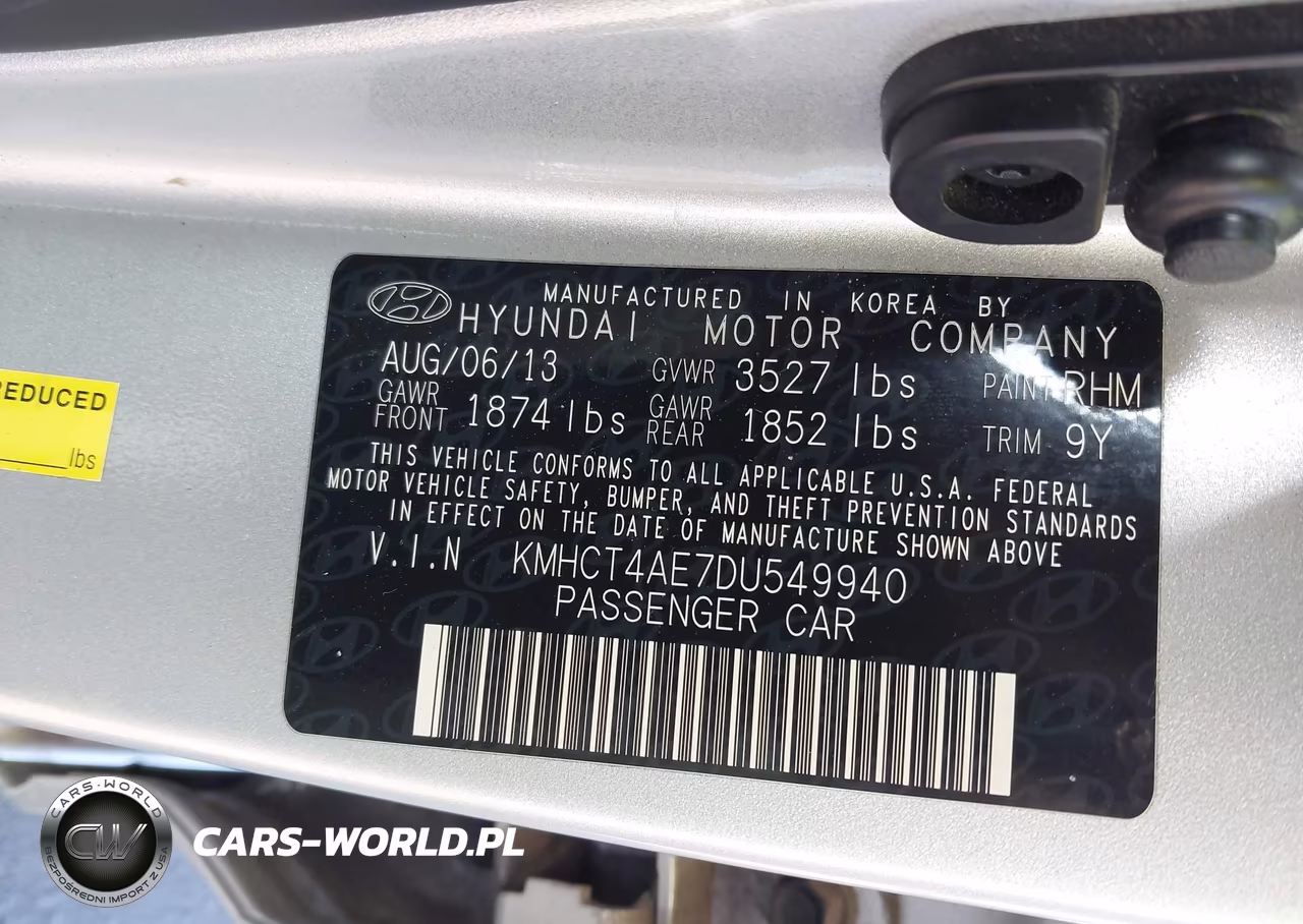 2013 Hyundai Accent Gls VIN:KMHCT4AE7DU549940 - 9