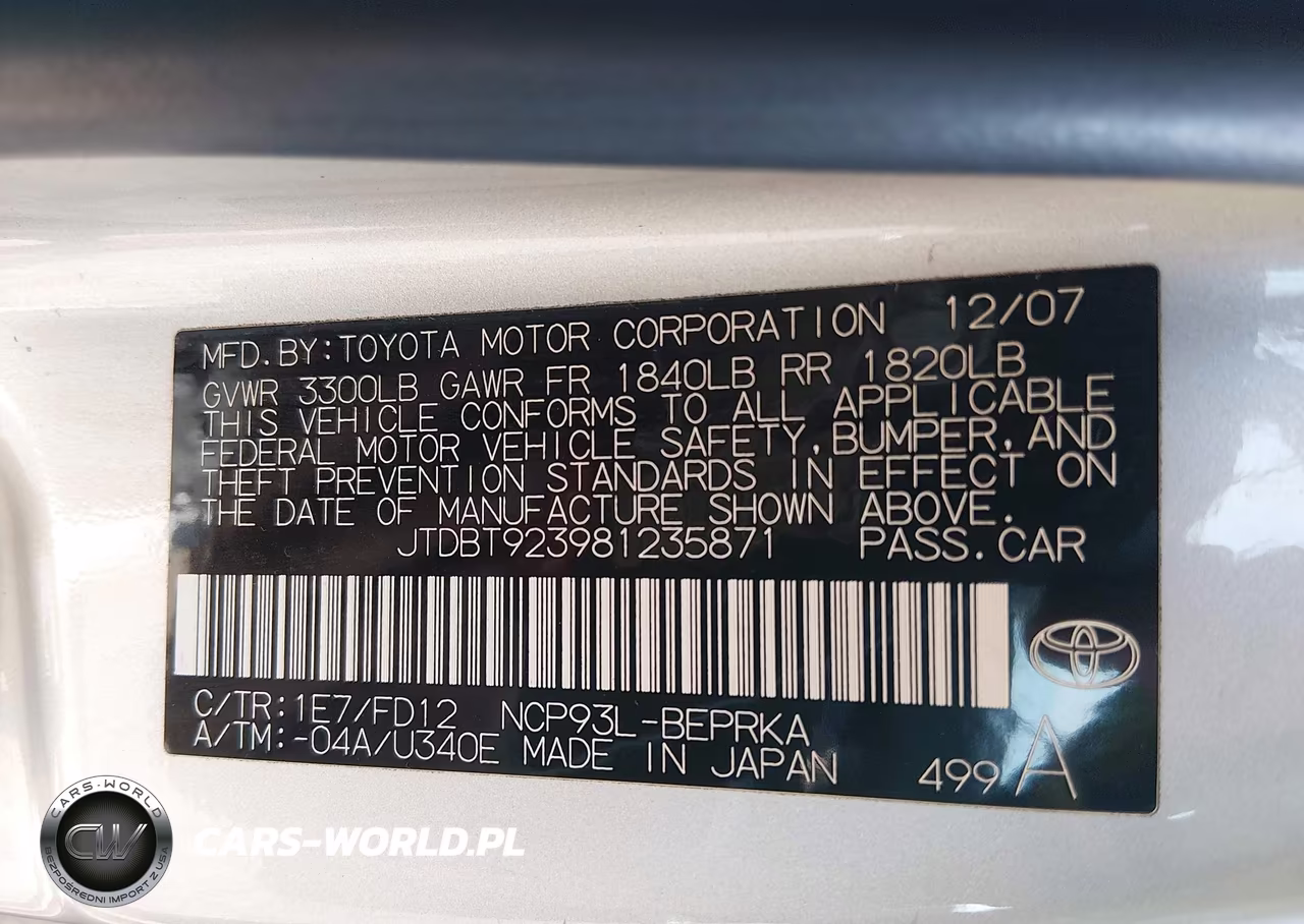 2008 Toyota Yaris VIN:JTDBT923981235871 - 9
