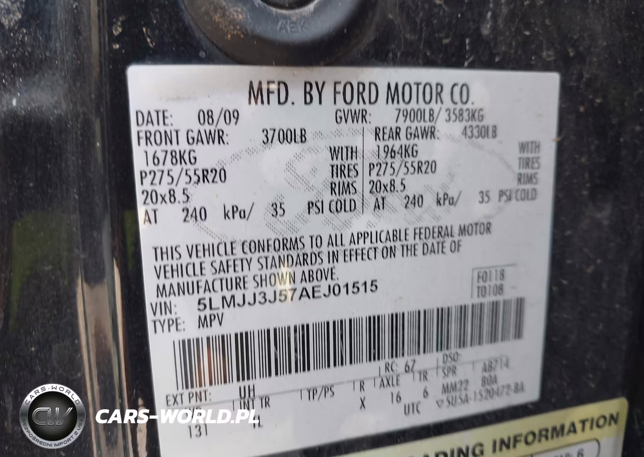 2010 Lincoln Navigator L VIN:5LMJJ3J57AEJ01515 - 9