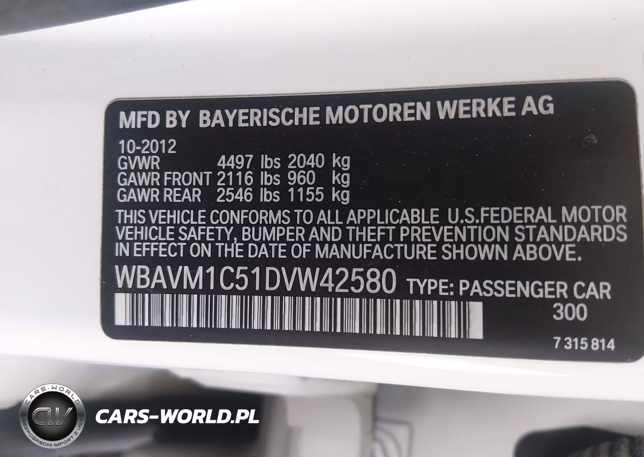 2013 BMW X1 Sdrive28I VIN:WBAVM1C51DVW42580 - 9